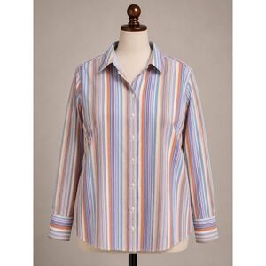 Tommy Hilfiger Multi Color Striped Button Down Shirt Size 22